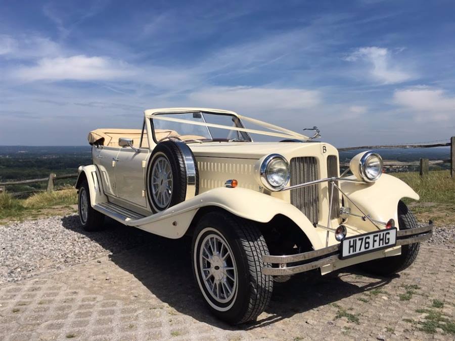 Cream Beauford 4 Door Tourer Convertible Wedding Car In Hampshire