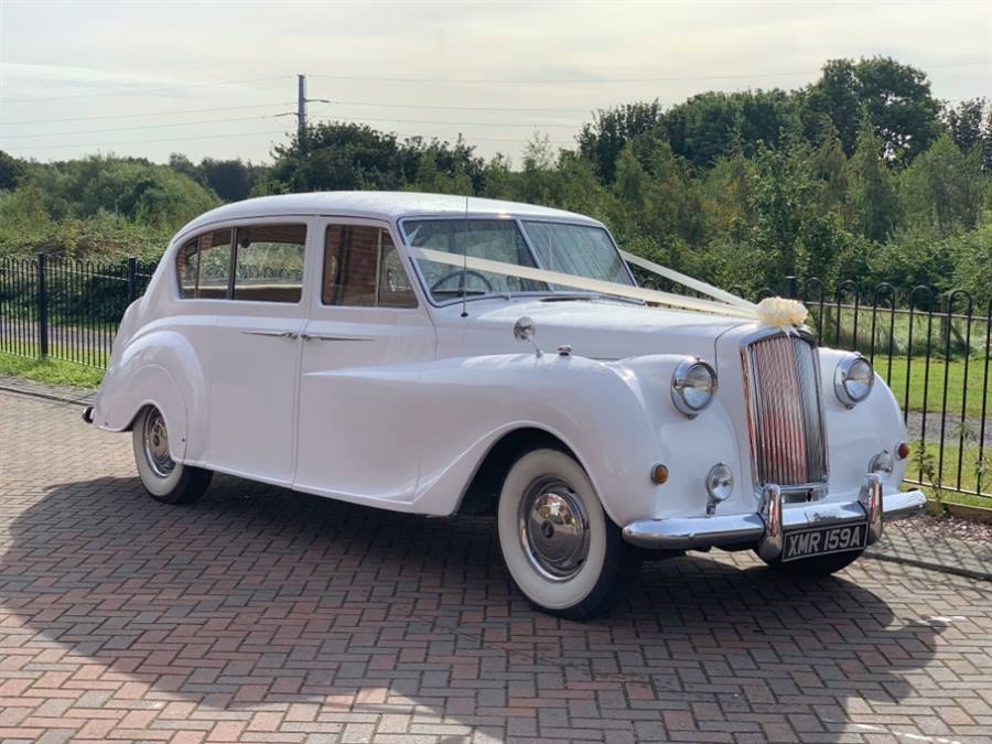 White Austin Princess Saloon Wedding Car In American Wedding Cars