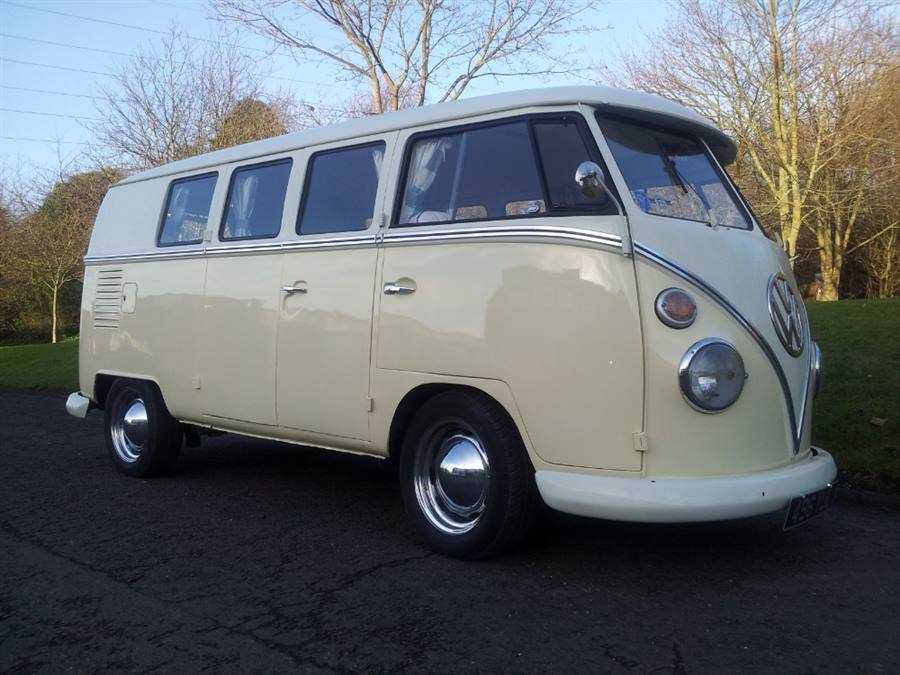Ivory Cream VW Campervan Campervan wedding car in West Kyo #10847