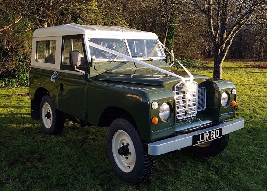 Land Rover Series II wedding car