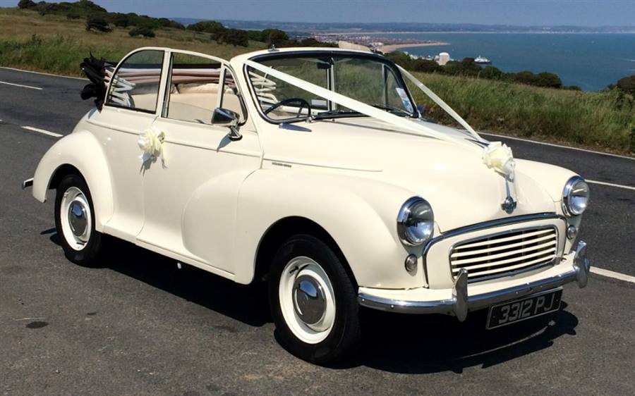 Morris Minor wedding car