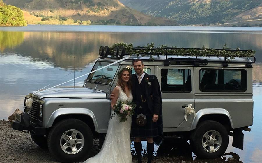 Land Rover Defender wedding car