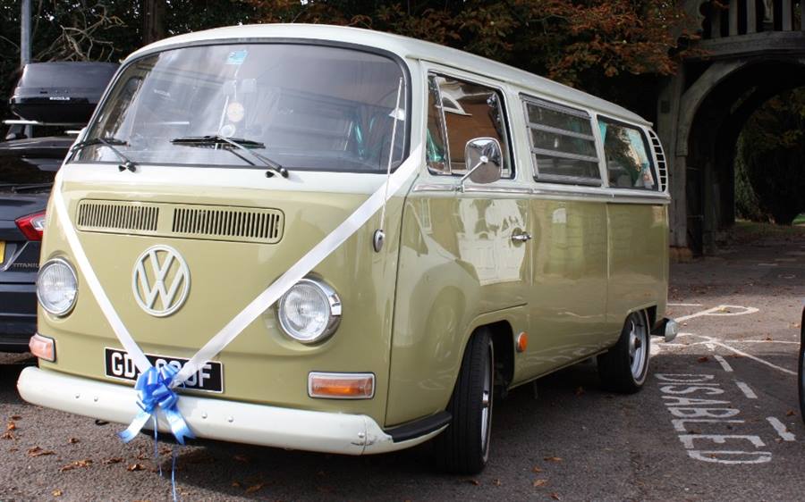 VW Campervan Bay Window wedding car
