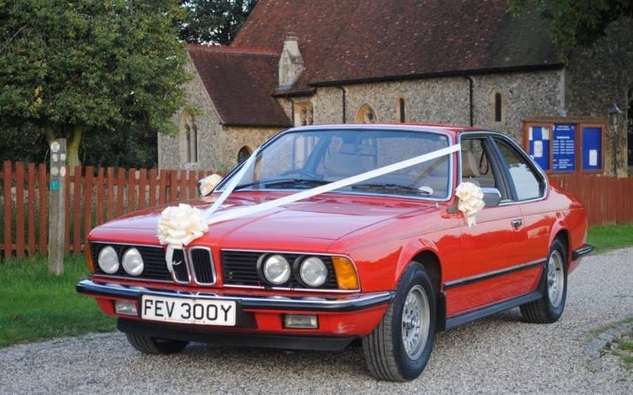 BMW 628csi wedding car