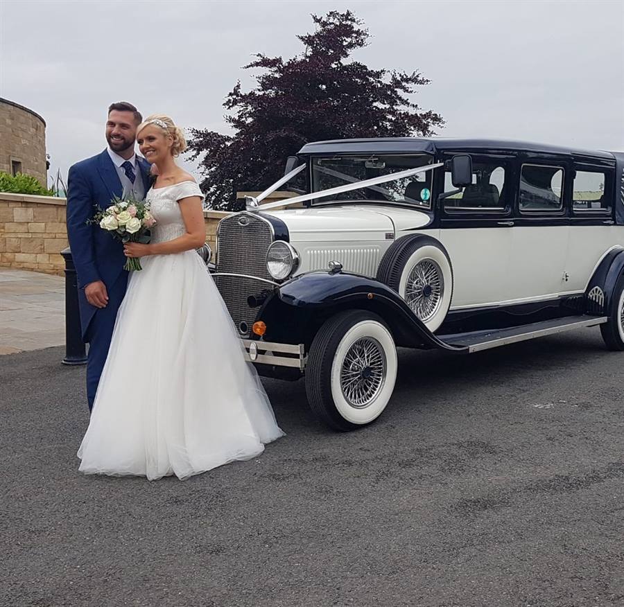 Old English White Over Navy Bramwith Classic Limousine Landaulette