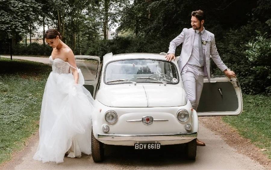 Fiat 500 wedding car
