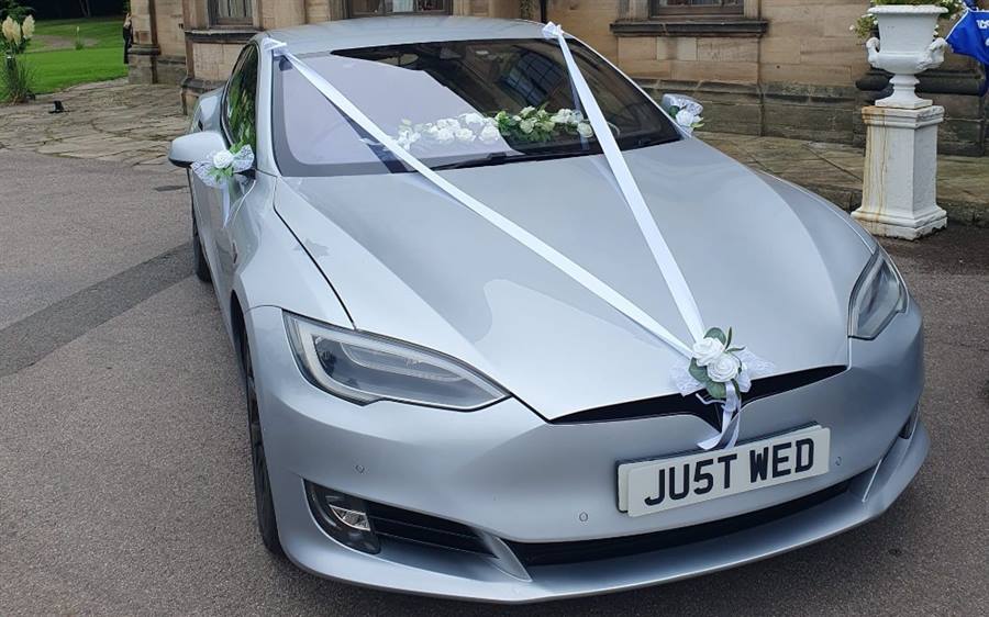 Tesla Model S wedding car