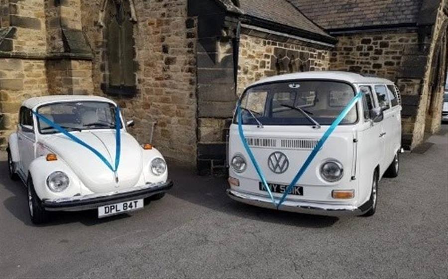 VW Campervan & Beetle VW Pair wedding car
