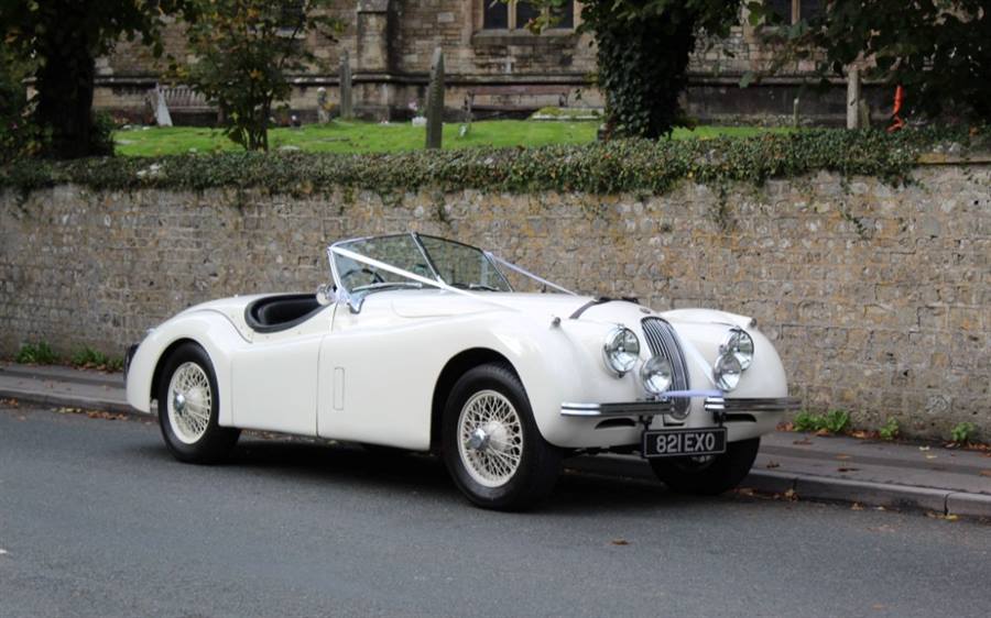 Jaguar XK 120 Roadster wedding car