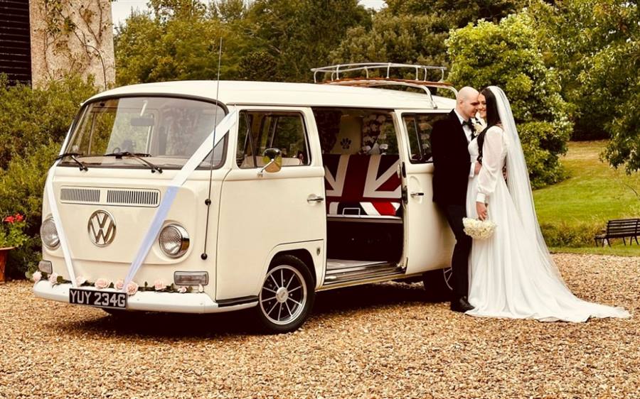VW Campervan Bay Window wedding car