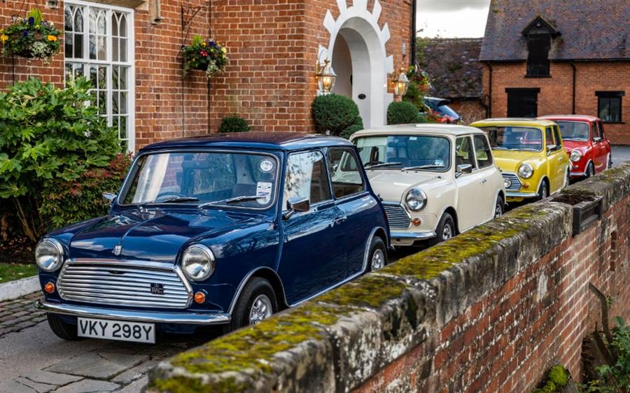 Four Mini Package Fleet of 4 Classic Minis wedding car