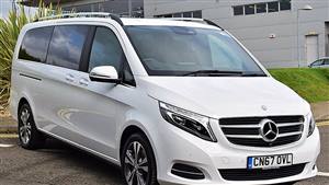 Mercedes V Class - 7 Passengers Wedding car. Click for more information.