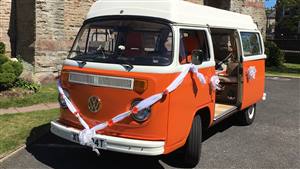 VW Campervan,T2 Bay Window,Orange | Cream