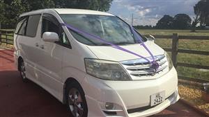 Toyota Alphard Wedding car. Click for more information.