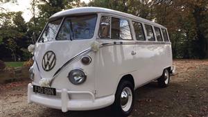 VW Campervan Split Screen Wedding car. Click for more information.