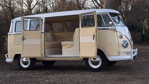 VW Campervan Split-Screen (Charlie) Wedding car. Click for more information.