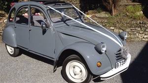 Citroen 2cv Wedding car. Click for more information.