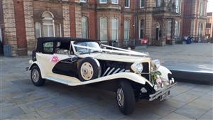 Beauford Open Top Tourer Wedding car. Click for more information.