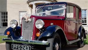 Austin 10 Saloon Wedding car. Click for more information.