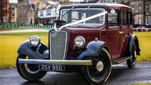 Austin 18/6 Saloon Wedding car. Click for more information.