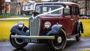 Austin 18/6 Saloon Wedding car. Click for more information.