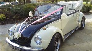 VW Beetle Wedding car. Click for more information.