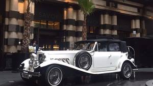 Beauford Open Top Tourer Wedding car. Click for more information.