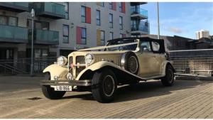 Beauford Open Top Tourer Wedding car. Click for more information.