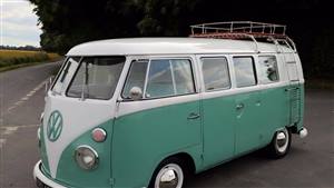 VW Campervan Split Screen Wedding car. Click for more information.