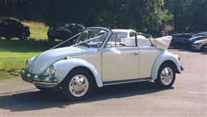 VW Beetle,Karmann Convertible,White | Baby Blue