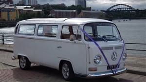 VW Campervan Bay Window Wedding car. Click for more information.