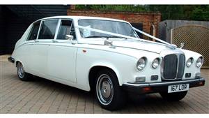 Daimler DS420 Wedding car. Click for more information.