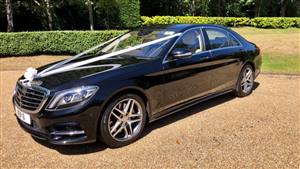 Mercedes S Class Wedding car. Click for more information.