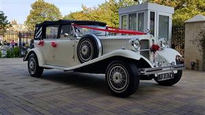 Beauford Open Top Tourer Wedding car. Click for more information.