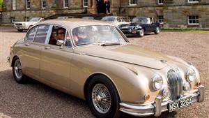 Jaguar Mk. 2 3.8L Wedding car. Click for more information.