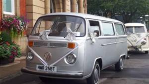 VW Campervan Bay Window Wedding car. Click for more information.