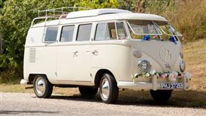 VW Campervan 1967 Split Screen Wedding car. Click for more information.
