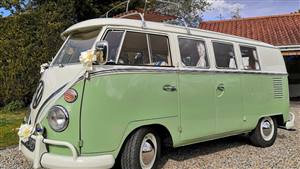 VW Campervan,1966 Split Screen,Birch Green | Pastel White