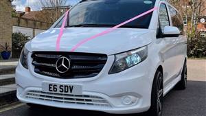 Mercedes V Class Wedding car. Click for more information.