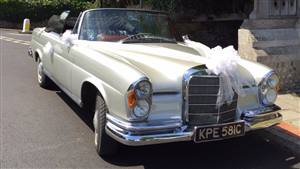 Mercedes 220SE Cabriolet Wedding car. Click for more information.