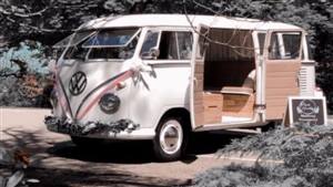 VW Campervan Split-screen Wedding car. Click for more information.