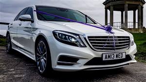 Mercedes S Class Wedding car. Click for more information.