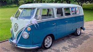 VW Campervan Split Screen Wedding car. Click for more information.