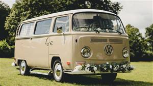 VW Campervan Bay Window 1970 Wedding car. Click for more information.