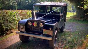 Land Rover 1958 Series 1 Wedding car. Click for more information.