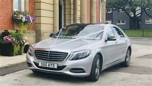 Mercedes S Class Wedding car. Click for more information.