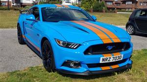 Ford,Mustang  GT 2018 5.0 V8,Grabber Blue & Orange