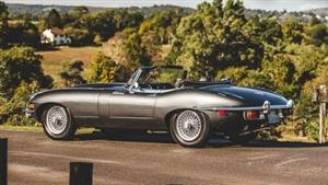 Jaguar E-Type convertible Wedding car. Click for more information.