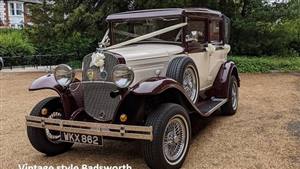 Badsworth Heritage Wedding car. Click for more information.