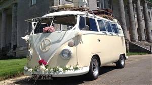 VW Campervan 1964 T1 Splitscreen Wedding car. Click for more information.